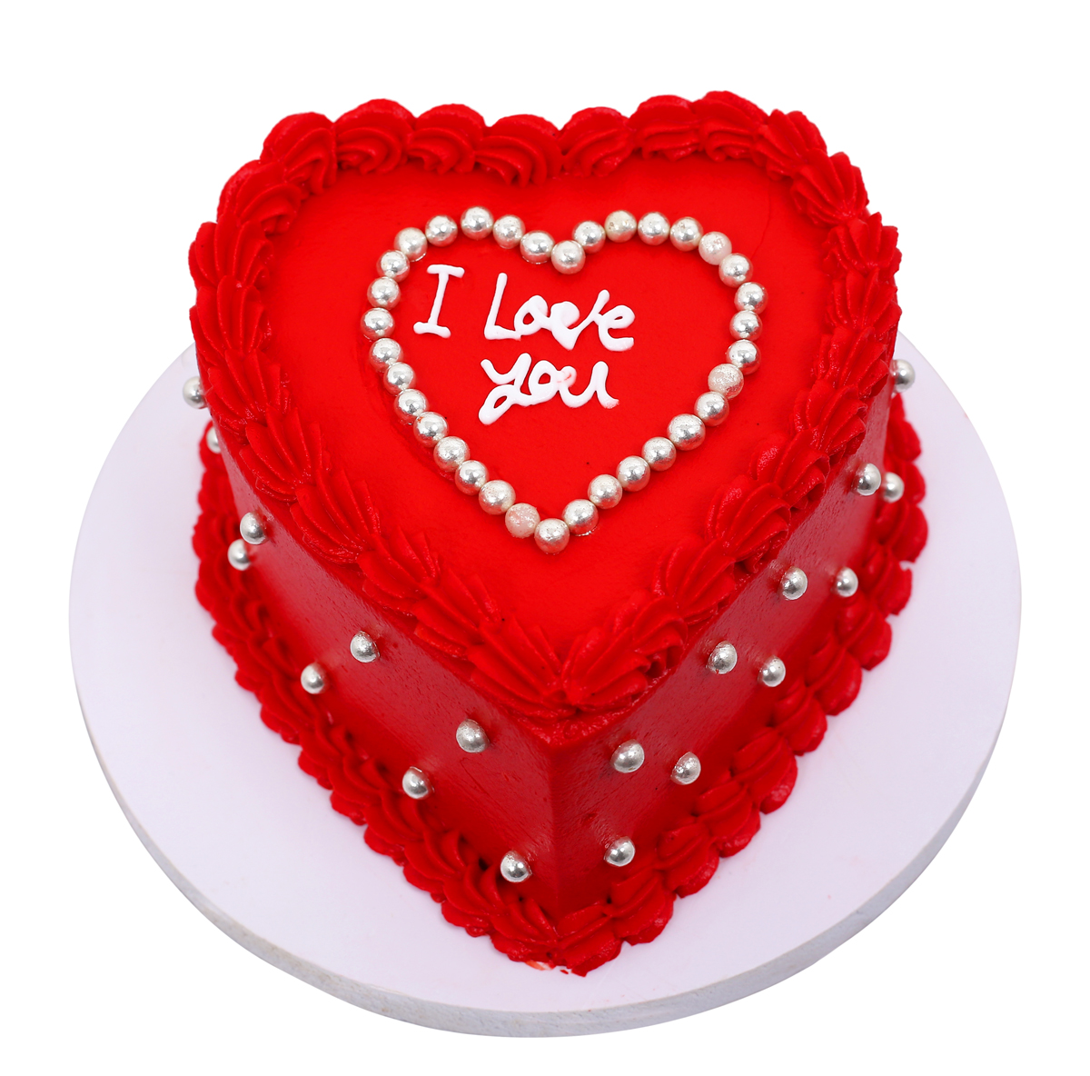 Red Gem Heart Cake