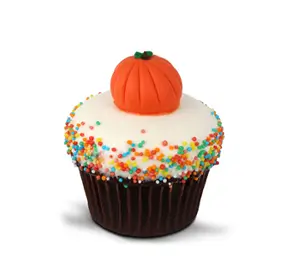 Pumpkin Sprinkles Cupcake