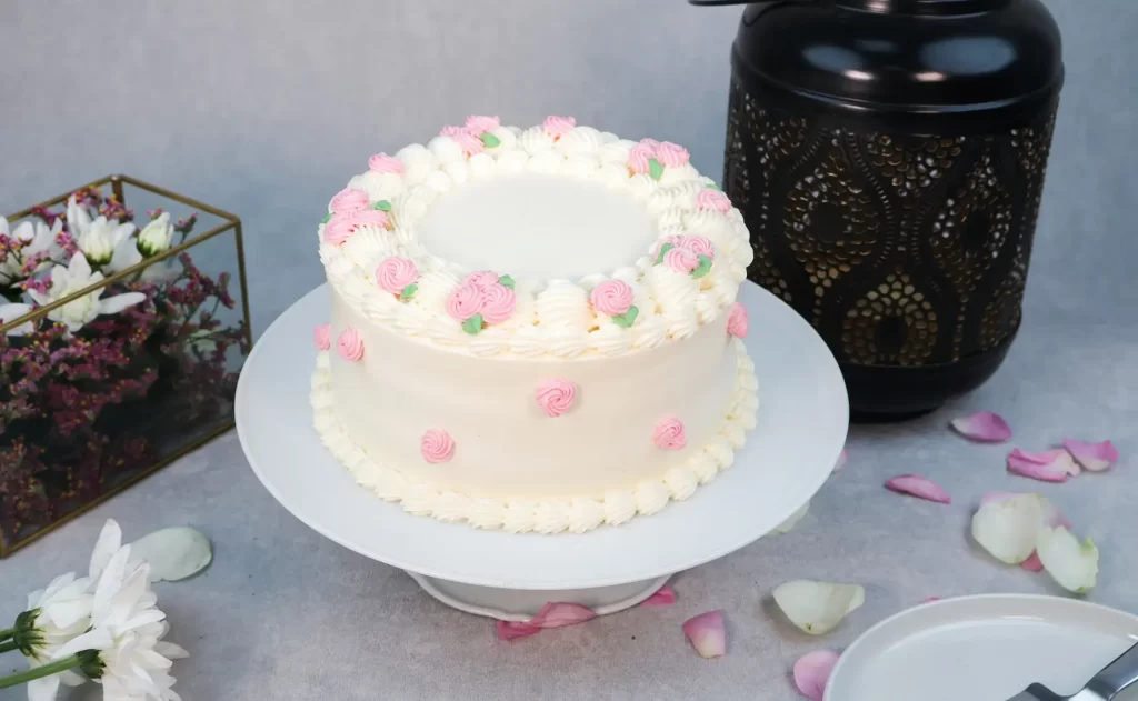 Vintage Pink Flower Cake