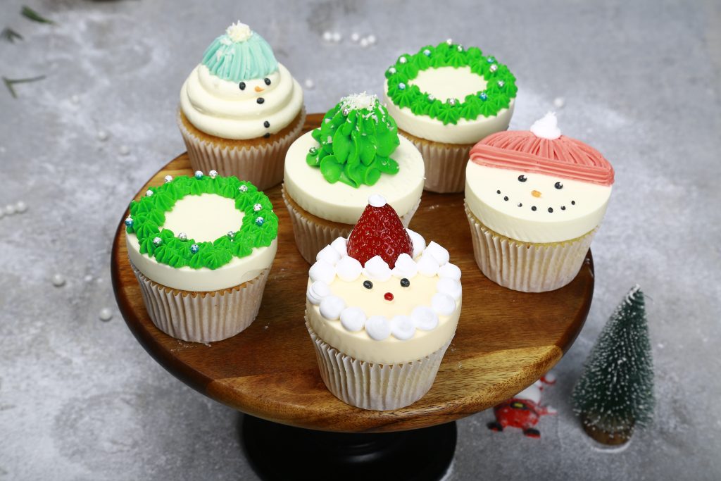 Assorted Christmas Cupcakes Box Dubai variety pack