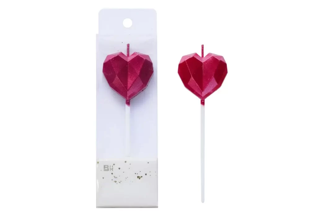 Red Heart Candle