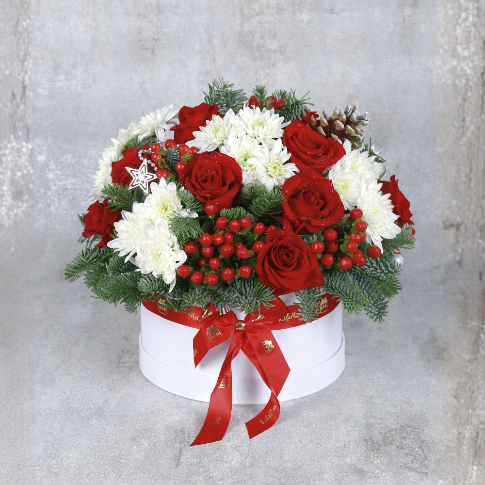 Christmas Grace Flower Box Dubai (26 Pcs)