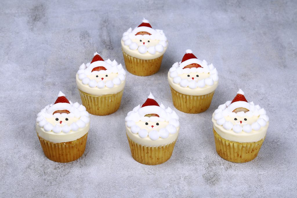 Display of the 6 Pcs Holiday Santa Dessert set