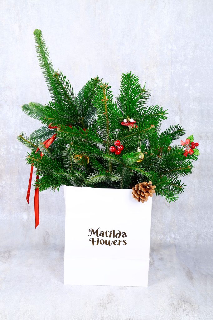 Xmas Nobilis Bouquet Dubai with Festive Ornaments