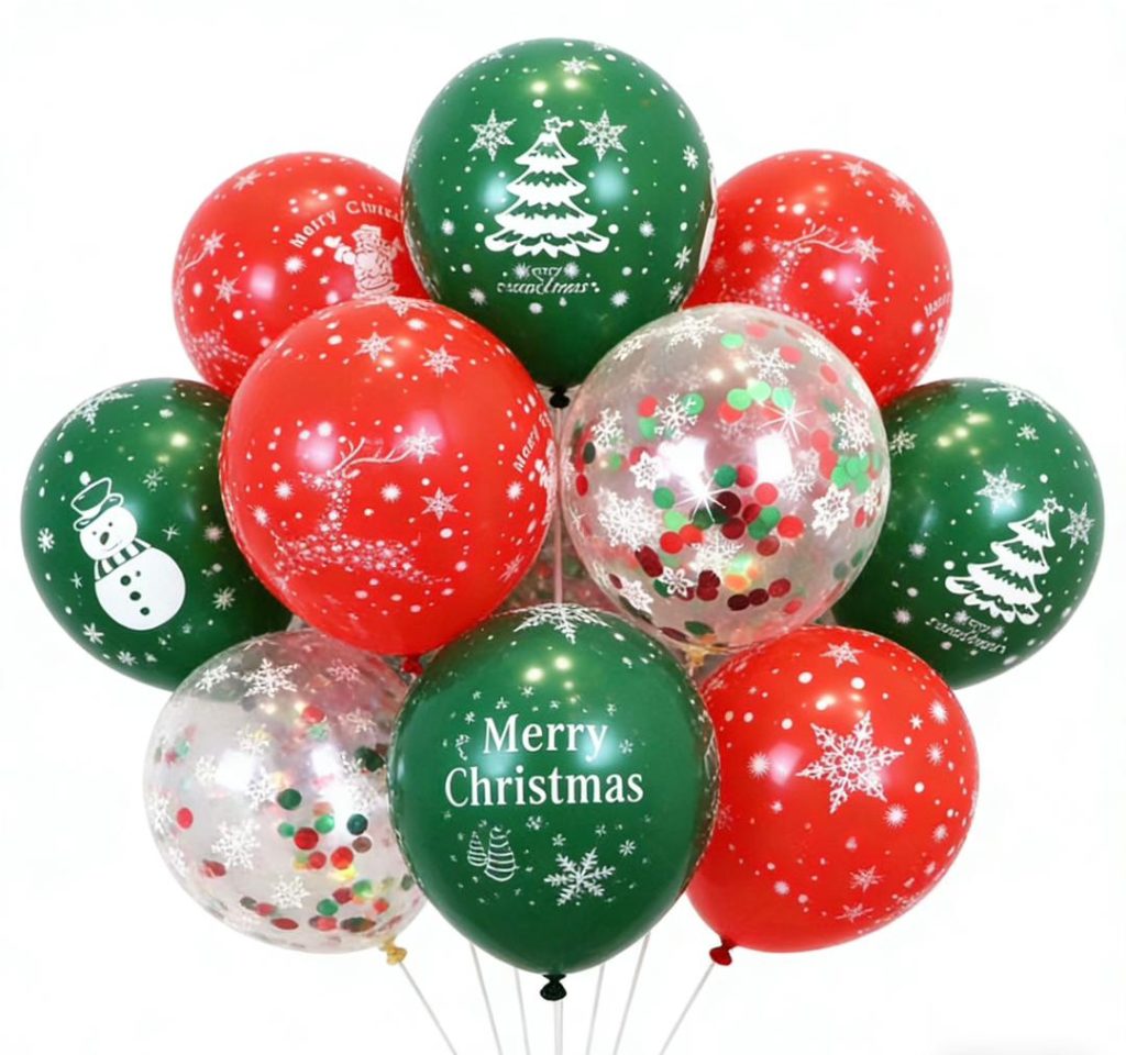 Festive Christmas and New Year Balloons Dubai assortment