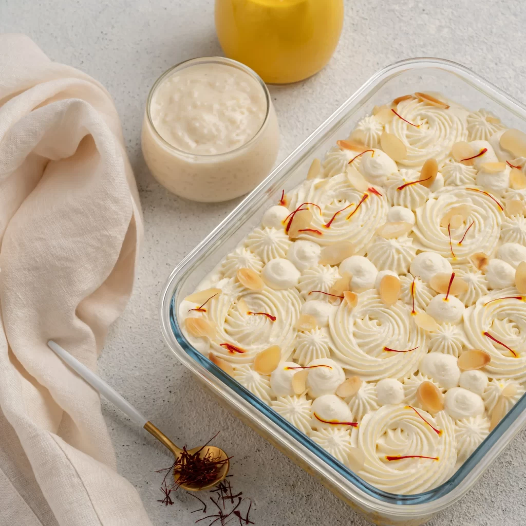 A moist slice of our Signature Saffron Tres Leches