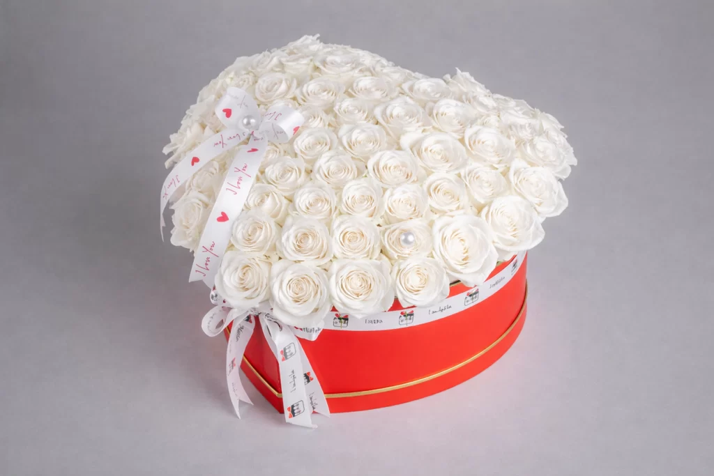 White Rose Heart Box - Image 3