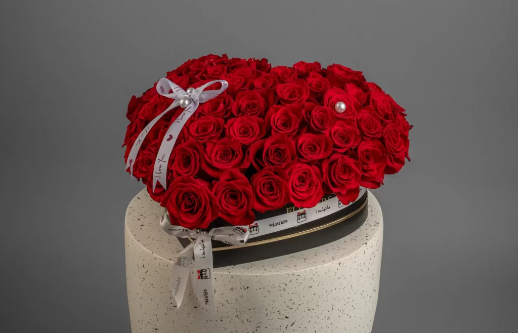 Red Roses Heart Box